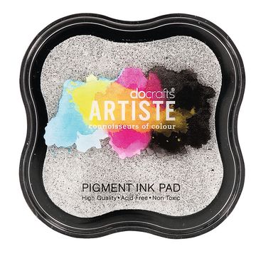 Docrafts Artiste Metallic Pigment Stempelkissen SILBER 45mm x 45mm 1 Stück Docrafts Artiste Metallic Pigment Stempelkissen SILBER 45mm x 45mm 1 Stück
