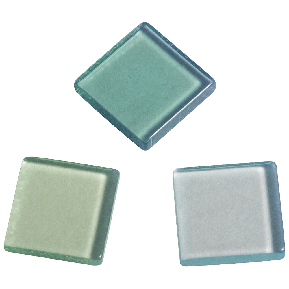 Acrylmosaik transparent lindgrün, 1x1 cm, 50 g/ ca. 205 Stück Acryl-Mosaik