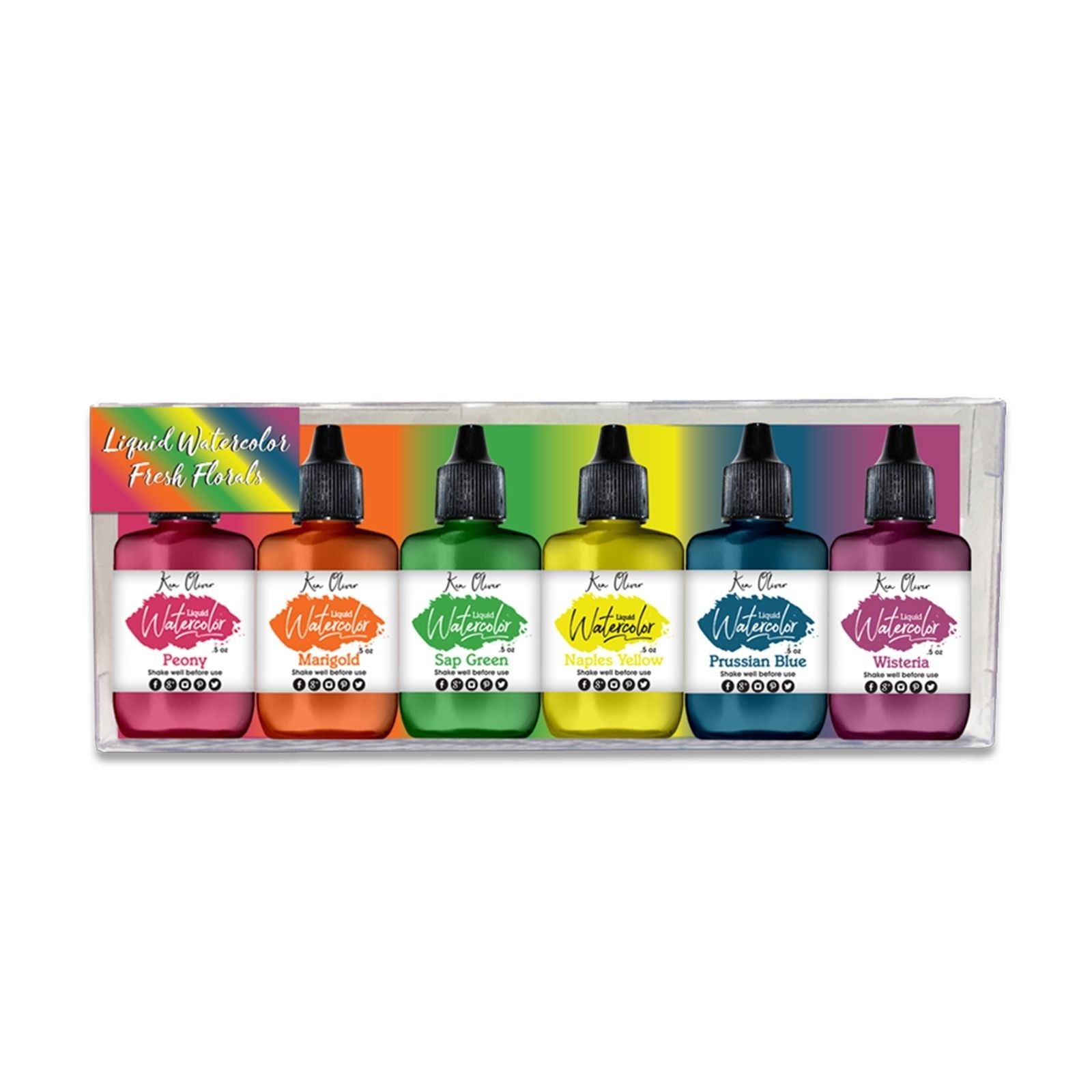 Ken Oliver Liquid Water Color 6 Pack Fresh Florals