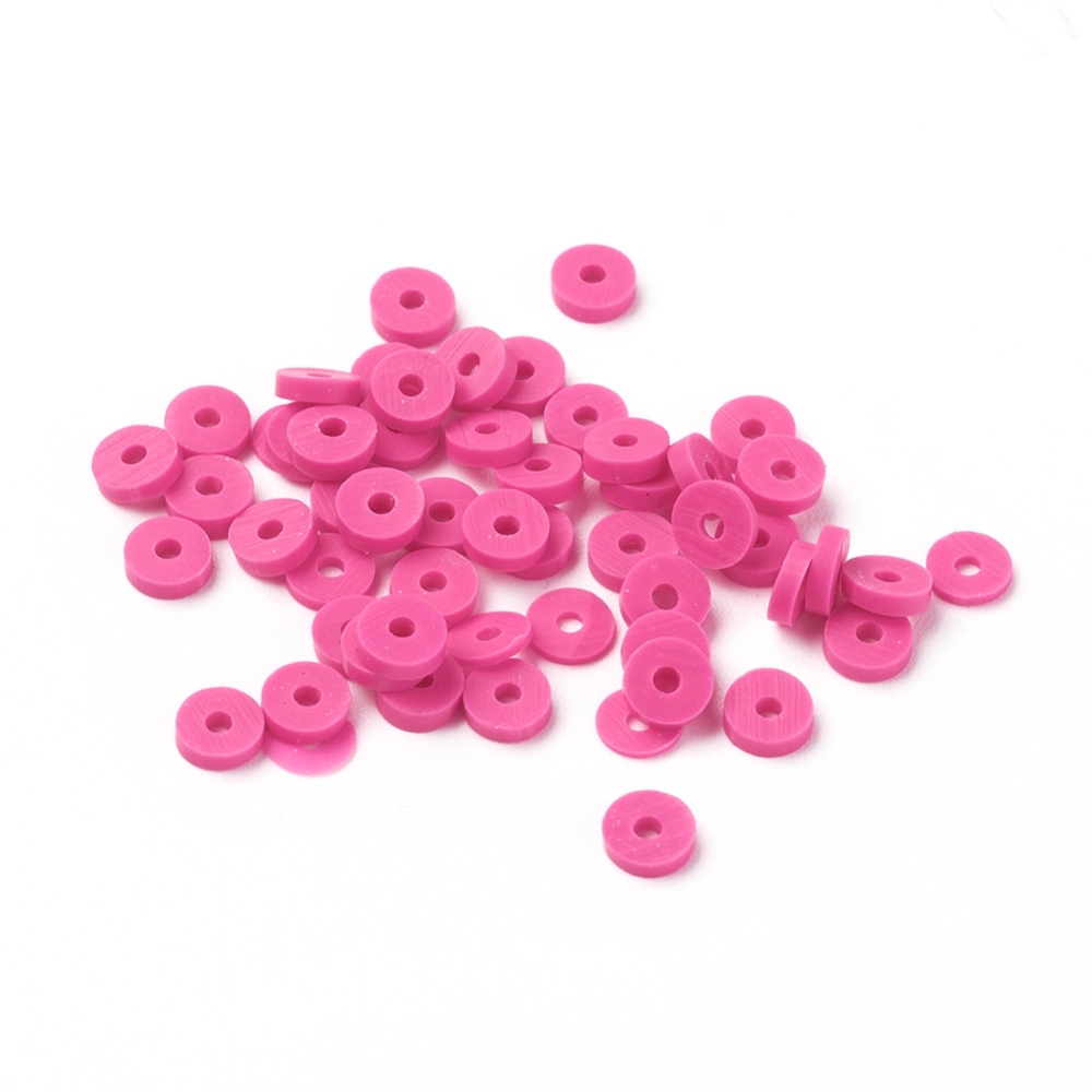 Heishi-Perlen Polymerclay Perlenscheiben 4x1mm 380-400Stk/Strang Heishi-Perlen Polymerclay Perlenscheiben 4x1mm 380-400Stk/Strang