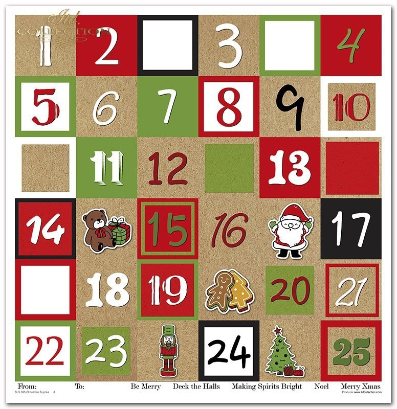 Scrapbooking-Papier Set Christmas Surprise 31x32cm 200 g/m2 11 Blatt 