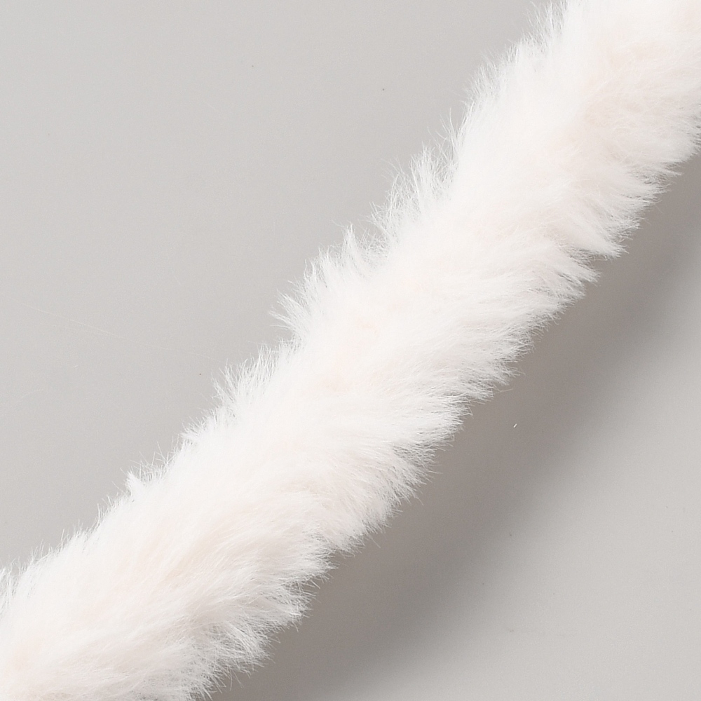 Chenilledraht Plüschstäbchen mit Drahtkern schneeweiß 1m lang Ø 27 mm 1 Stück 