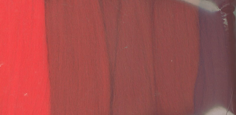 Merinowolle 50 g, Kammzug kardiert und gekämmt, rot-mix Filzwolle Schafwolle Naturwolle