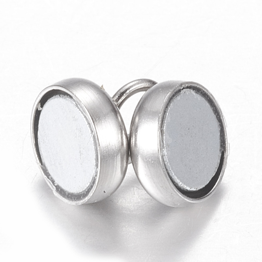 Magnetverschluss aus Messing mit Öse bleifrei & nickelfrei platinfarben 11x6mm 1 Stück Magnetverschluss aus Messing mit Öse bleifrei & nickelfrei platinfarben 11x6mm 1 Stück