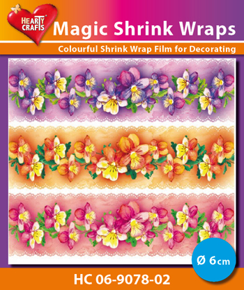 Schrumpffolie für Dekoobjekte Violets Veilchen Magic Shrink Wraps für 6cm Durchmesser