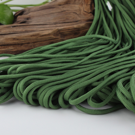 Paracord Kordel UNI MOOSGRÜN einfärbig 4mm 6,4m/ Bund 