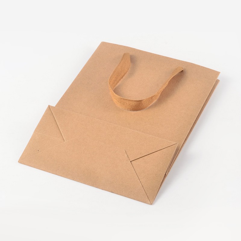 Geschenk Tüte Kraftpapier, 20x15x6cm, per Stück