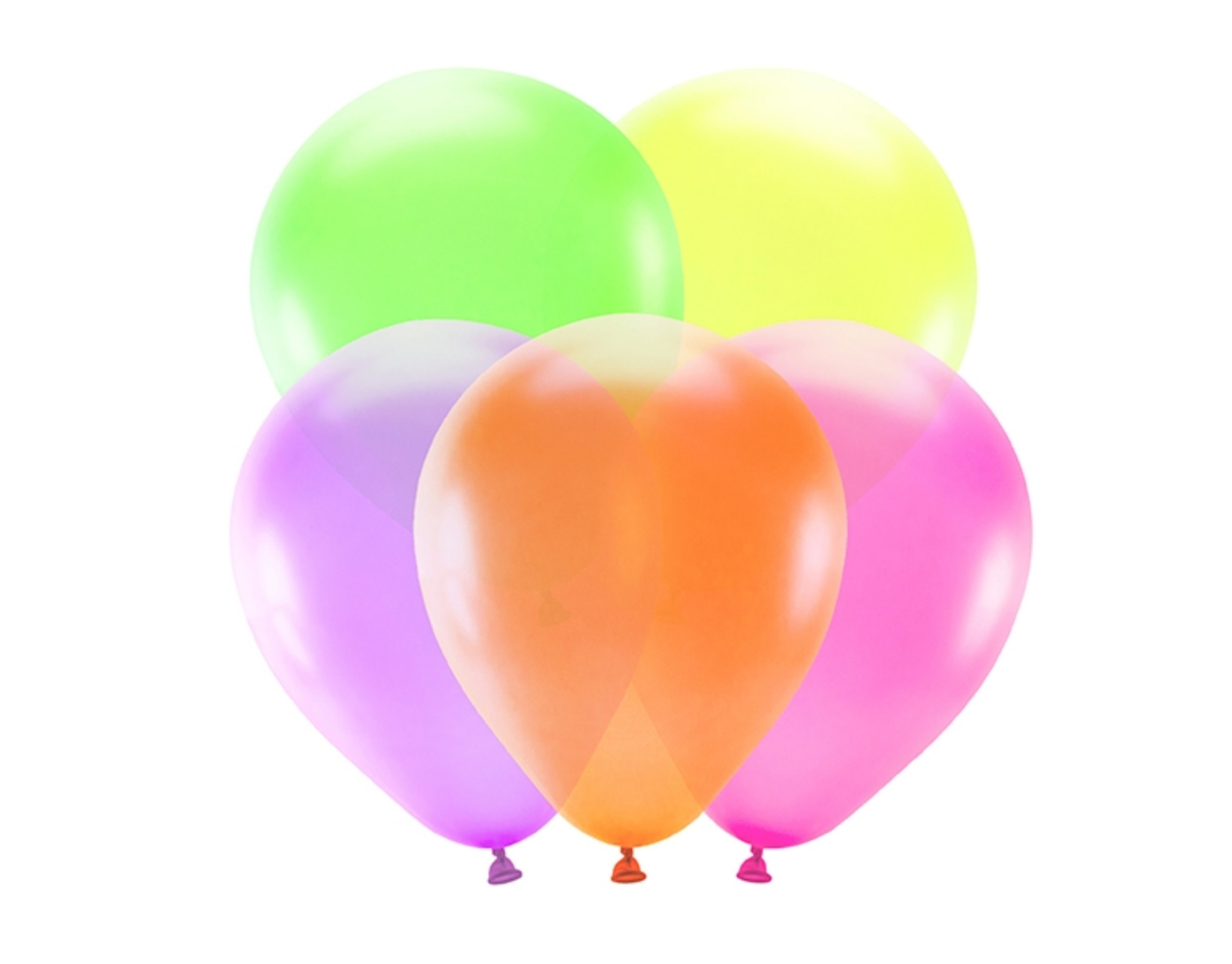 Neon Luftballone 5 Stk. 25cm