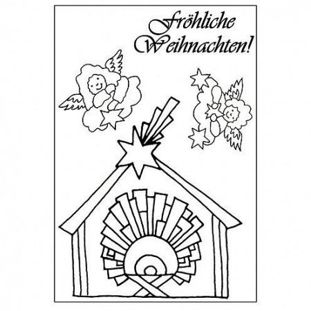 Efco Silikonstempel Schriftzug,Weihnachten Krippe,  Stempel Clear transparent, 