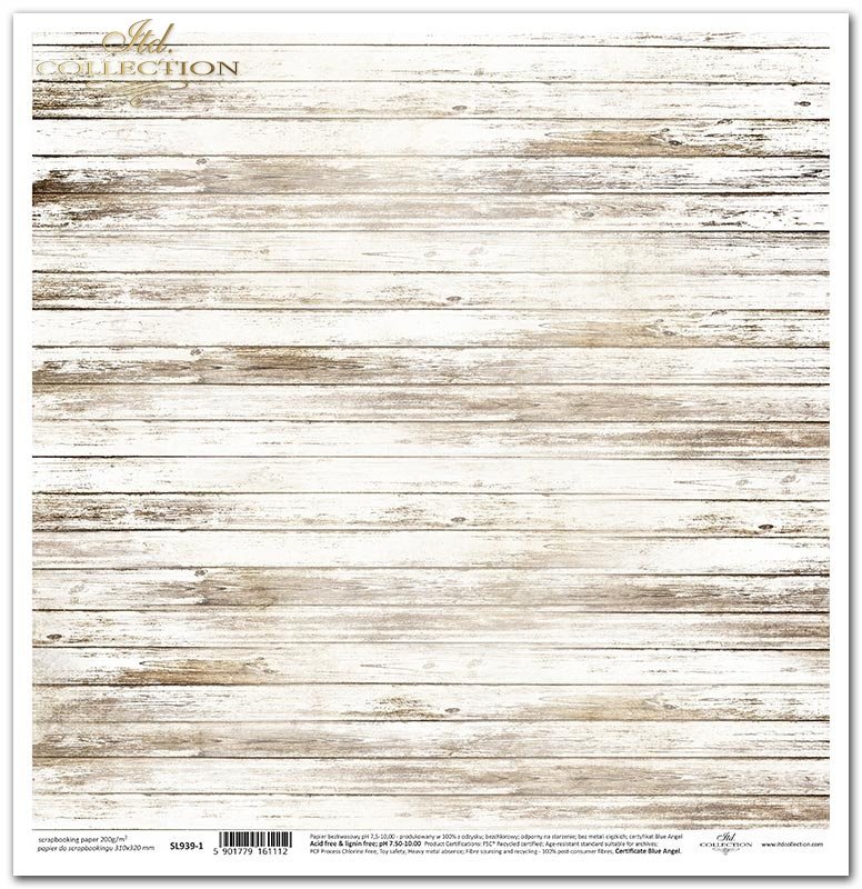 Scrapbooking-Papier Bogen Holzmaserung 31x32cm 200g/m²