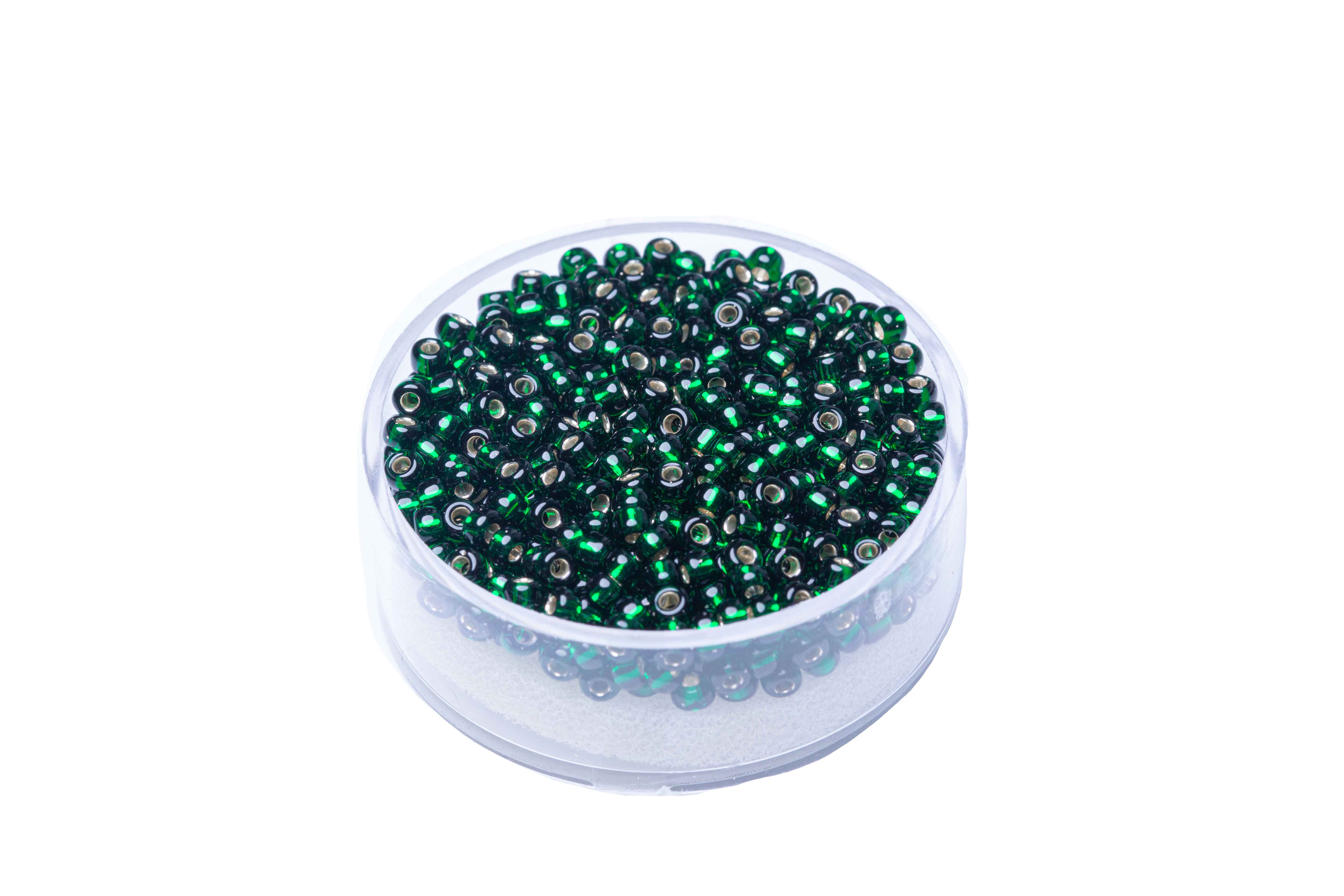 Miyuki Rocailles Silverlined emerald 2,5mm 12g