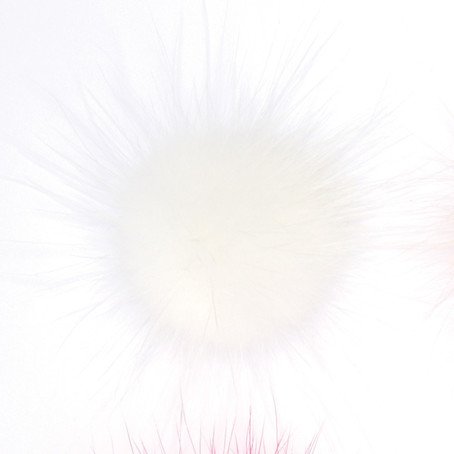 Fellkugel 6 cm weiß, Bommel, Pompom, Plüschkugel, Kunstfell