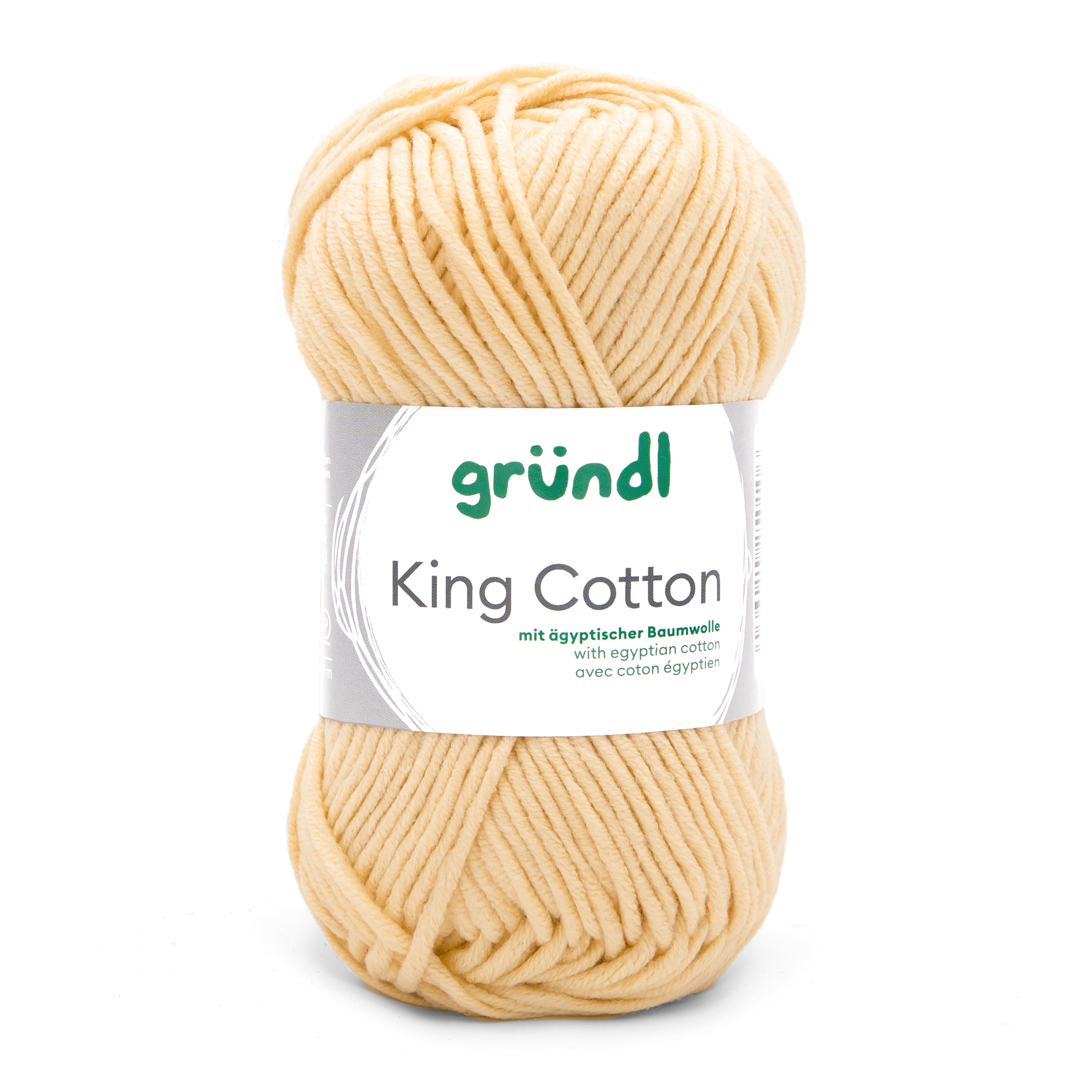 King Cotton VANILLA 55 % Polyacryl 45 % Baumwolle (egypt) 50g/78m King Cotton VANILLA 55 % Polyacryl 45 % Baumwolle (egypt) 50g/78m