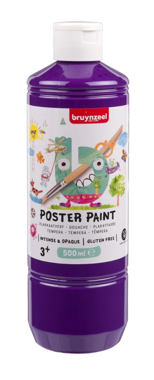 Bruynzeel Gouache Plakatfarbe VIOLETT 500ml Bruynzeel Gouache Plakatfarbe VIOLETT 500ml