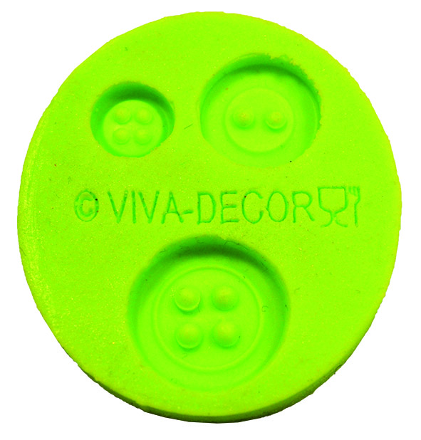 Viva Decor Silikonform Knöpfe, 3 Designs