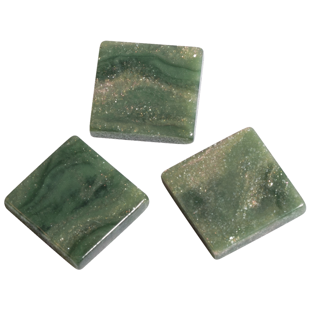 Acrylmosaik marmoriert orientgrün, 1x1cm, 50g/ca. 205 Stück Acryl-Mosaik