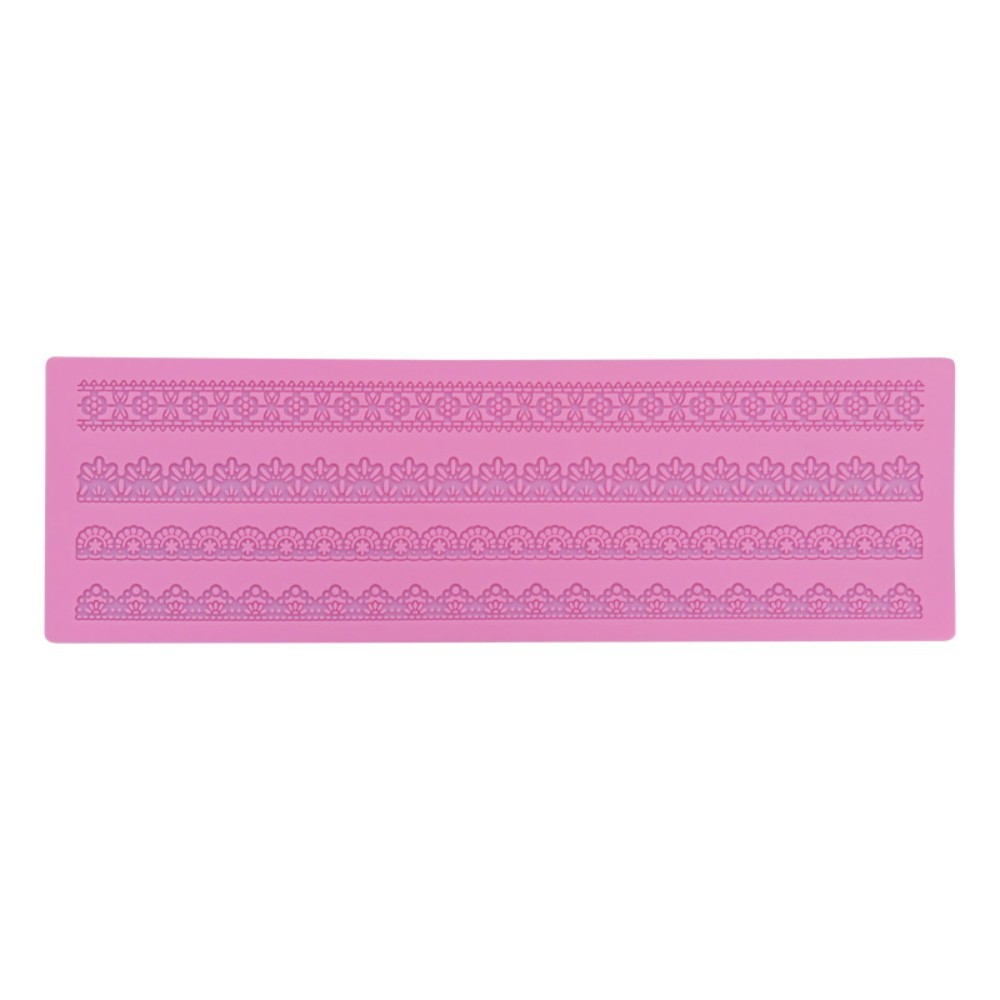 Strukturmatte Silicone Embossing Spitzenmuster Borte 388x120x2mm