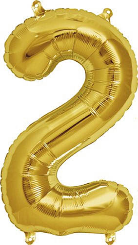 Foil Balloons Folienballone Alphabet ABC Buchstaben Zahlen gold 14"