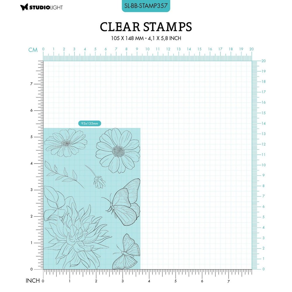 Studio Light Blooming Butterfly Silikonstempeln 9,3 x 13,6 x 0,3 cm Studio Light Blooming Butterfly Silikonstempeln 9,3 x 13,6 x 0,3 cm