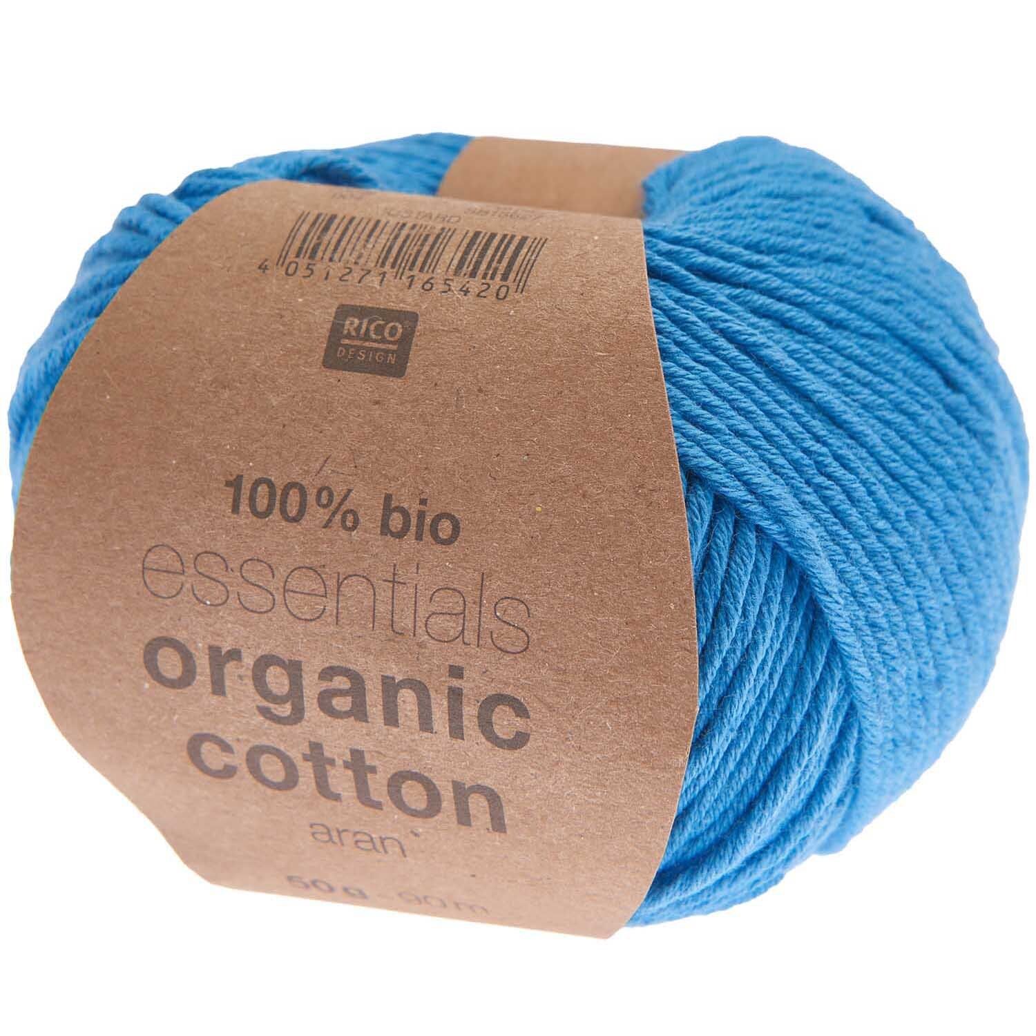 Rico Essential Organic Cotton aran Baumwollgarn 50g/90m Rico Essential Organic Cotton aran Baumwollgarn 50g/90m