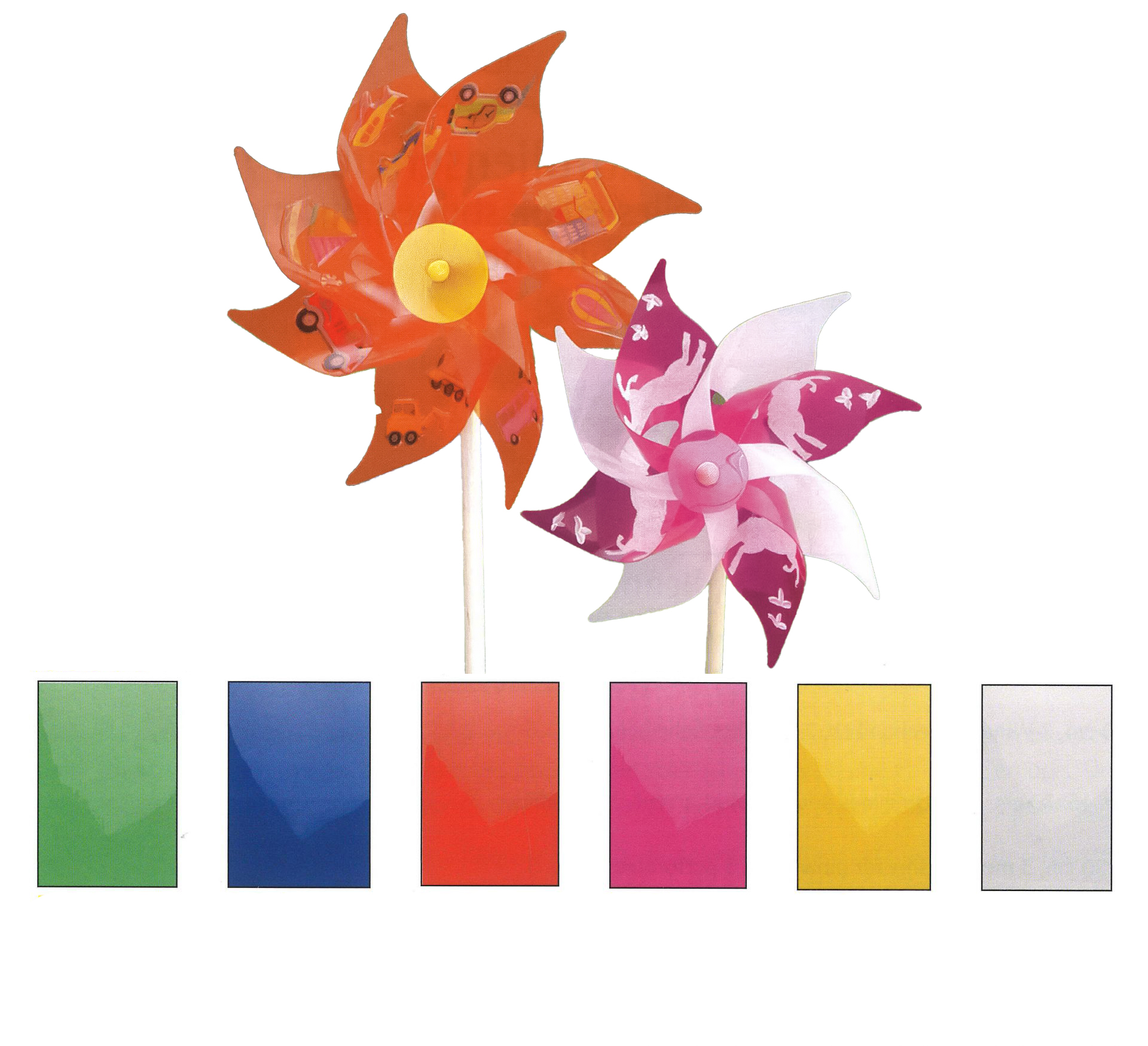 Windradfolie transparent A4 verschiedene Farben 1 Stück 