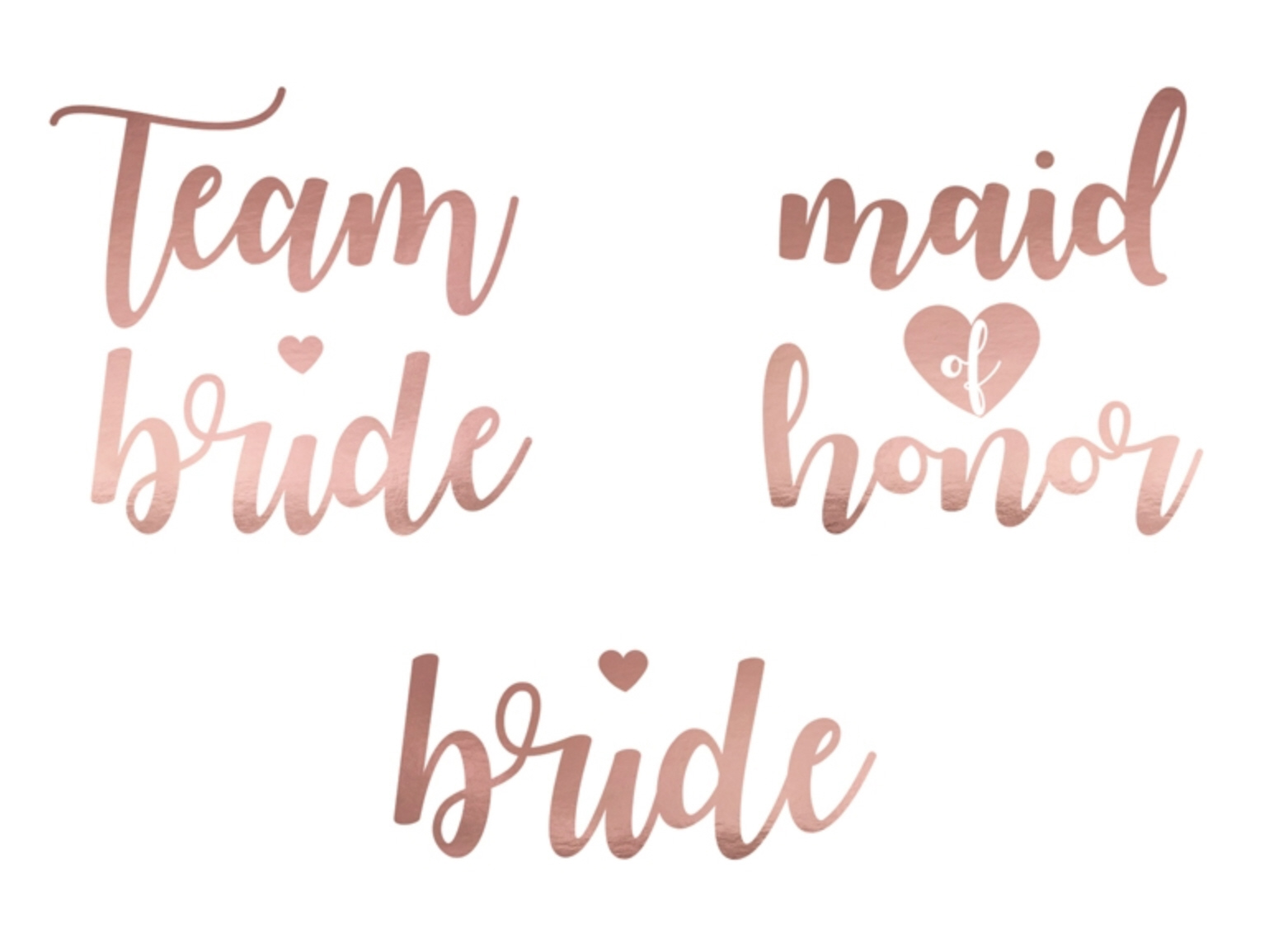 Team Bride Temporary Tattoos Bachelorette Party 13 Stück 