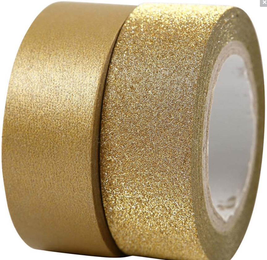Washi Tape Design Tape Klebeband Gold Copenhagen Glittertape Masking Tape Vivi Gade 15mm+ 2x4m