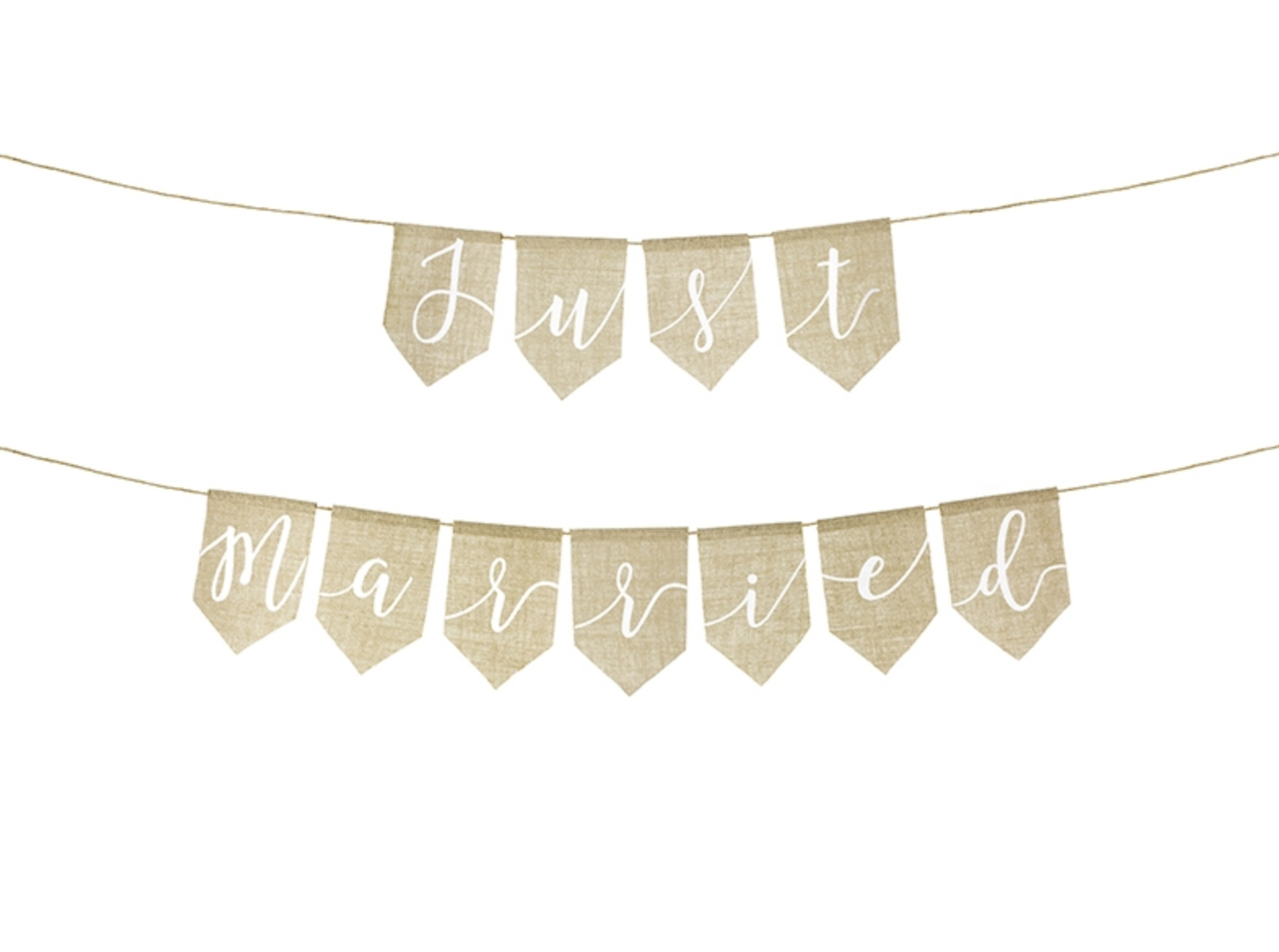 Jute-Banner Just Married 185x23cm