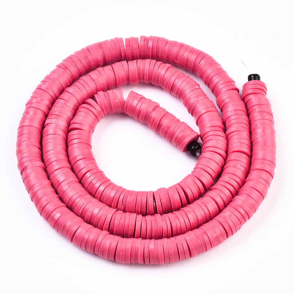 Heishi-Perlen Polymerclay Perlenscheiben 6x1mm 380-400Stk/Strang