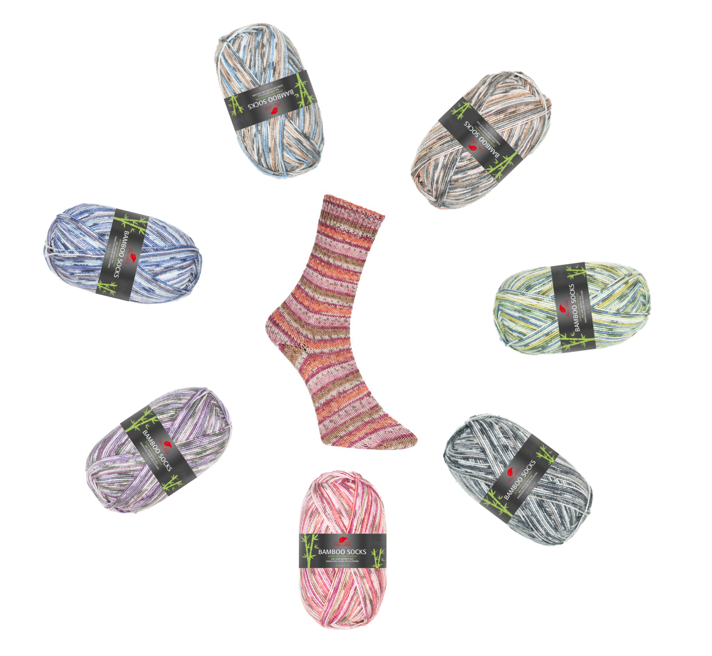 Pro Lana Bamboo Socks Sockenwolle 4-fach weich und elastisch 100g 400m