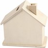 Sparkasse Haus Holz, 10x10x5,4 cm, mit Plastikstopfen