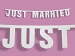 Banner - Just Married - , 18 x 170 cm, weiß