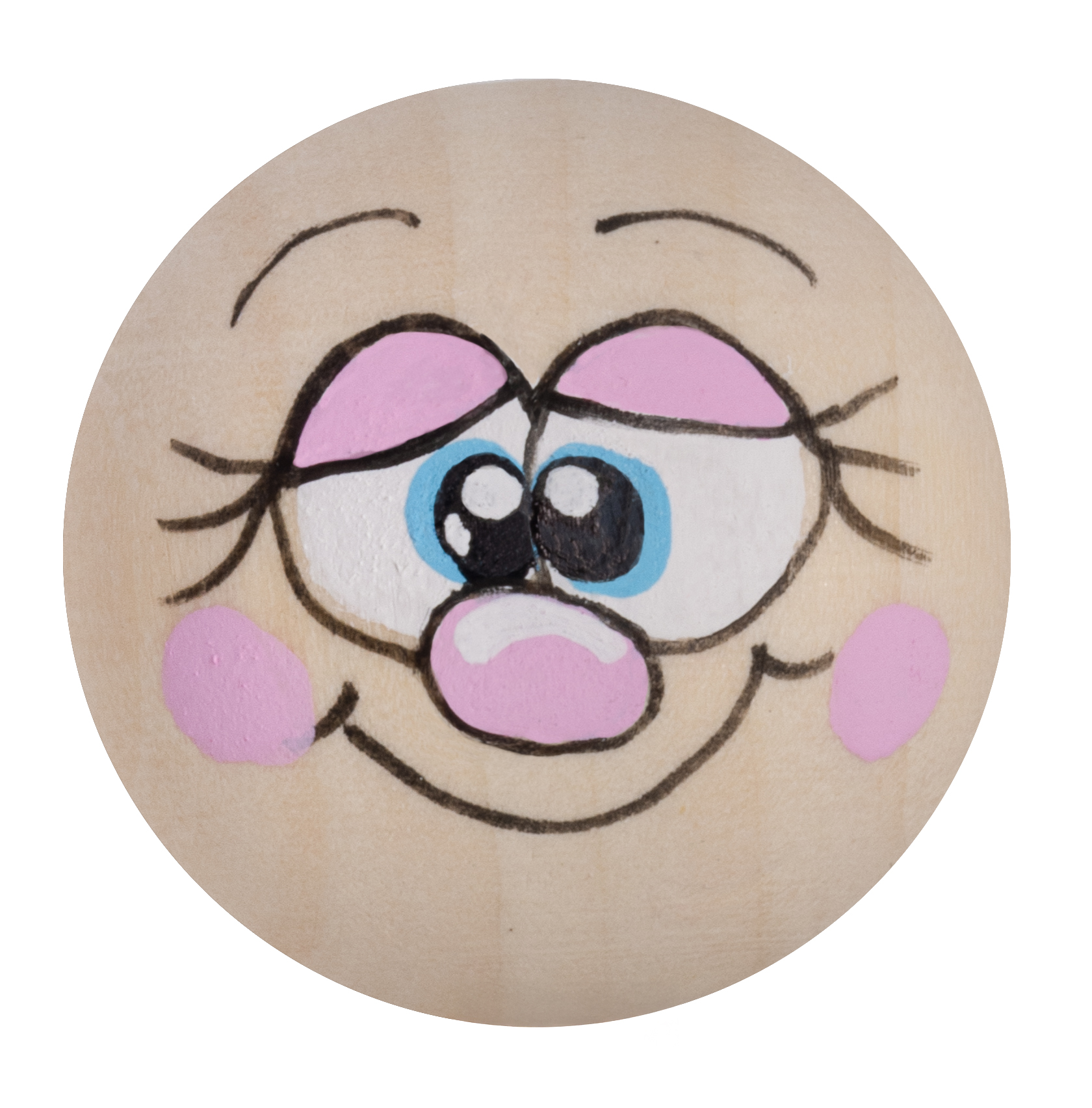 Handbemaltes Holzköpfchen Kürbis orange  70mm