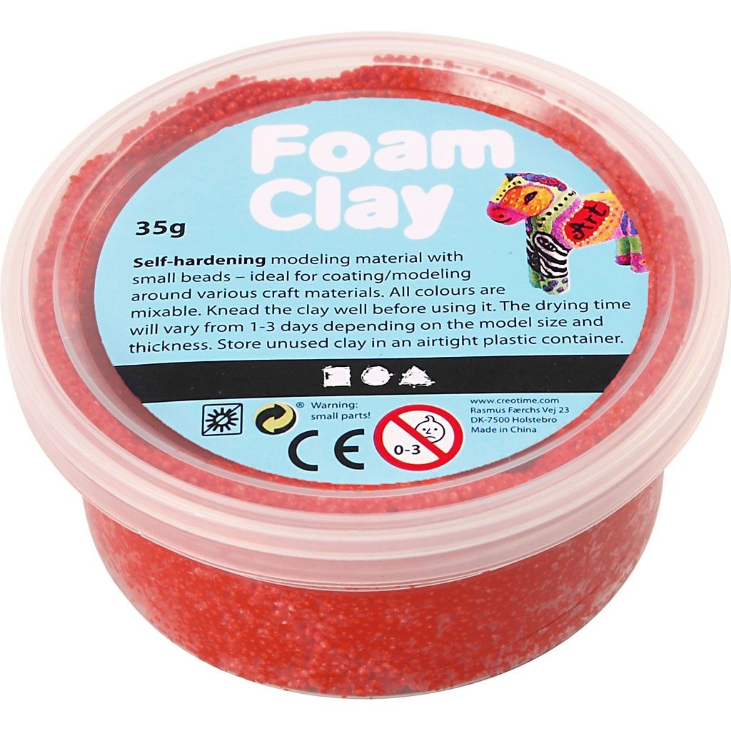 Foam Clay, 35 g lufttrocknende Modelliermasse mit kleinen Kügelchen