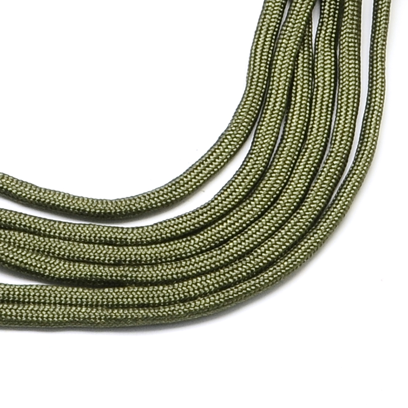 Paracord Kordel UNI OLIV einfärbig 4mm 6,4m/ Bund 
