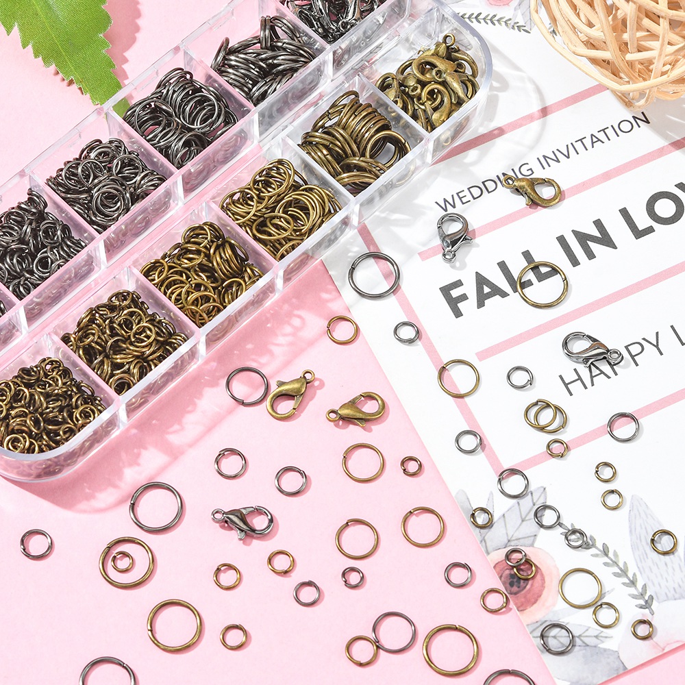 Karabinerverschlüsse Zwischenringe Schmuck-Set Karabinerverschlüsse Zwischenringe Schmuck-Set