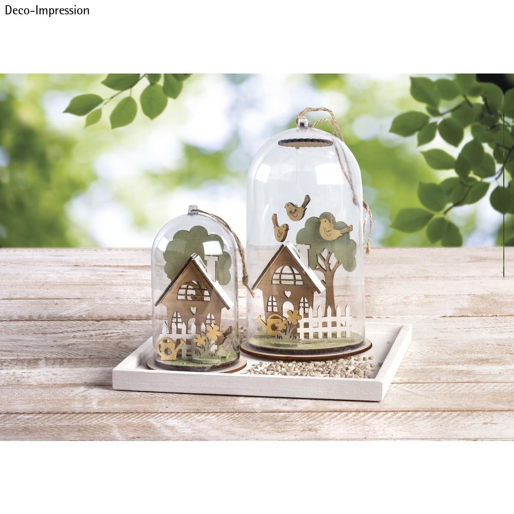 Holzbausatz Gartenhäuschen Rohholz Zaun Haus Baum 29 Teile 10,5cm
