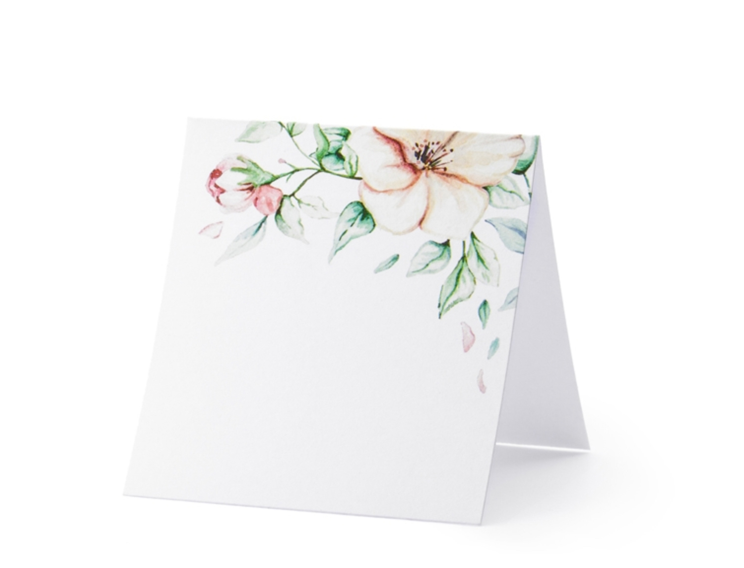 Platzkarten Place Cards Floral Blumen 7x7,5cm 25 Stück