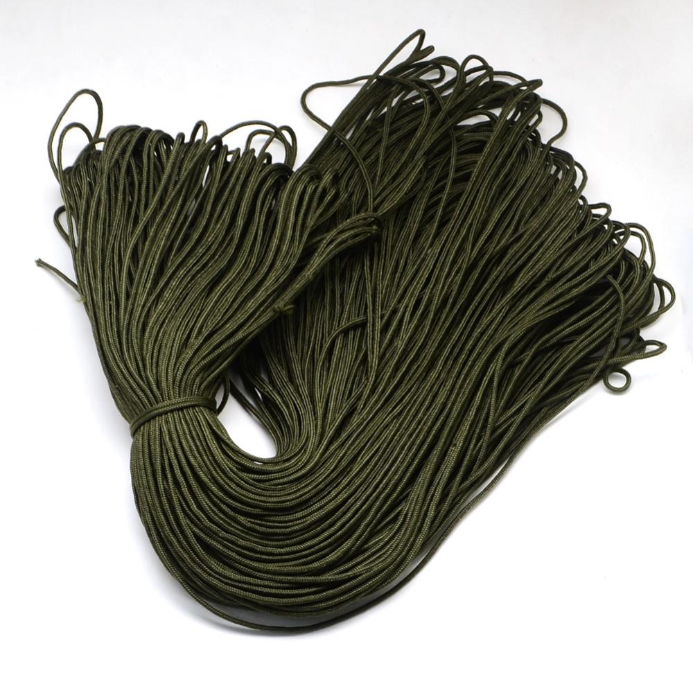 Paracord Kordel UNI OLIV einfärbig 2mm 10m/ Bund