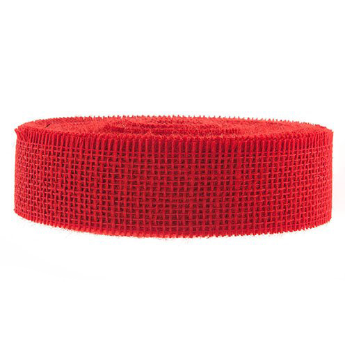 Jutegewebe Band rot 30mm