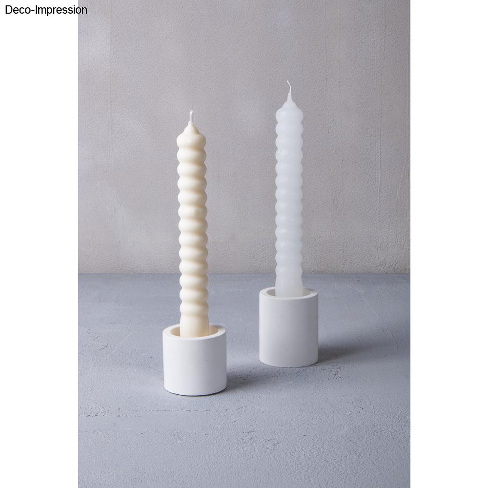 Silikon-Gießform Stabkerze geringelt ø 2,3cm Höhe 19,5cm 2-teilig Silikon-Gießform Stabkerze geringelt ø 2,3cm Höhe 19,5cm 2-teilig