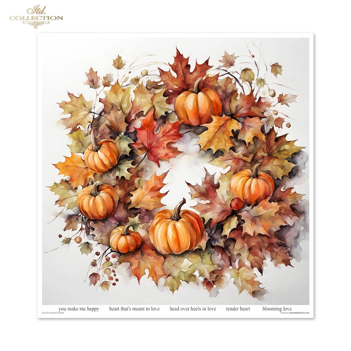 Papier-Set für Scrapbooking Autumn Wreath 3D Effekt 11 Bögen FSC Recycled 200g/m² Papier-Set für Scrapbooking Autumn Wreath 3D Effekt 11 Bögen FSC Recycled 200g/m²