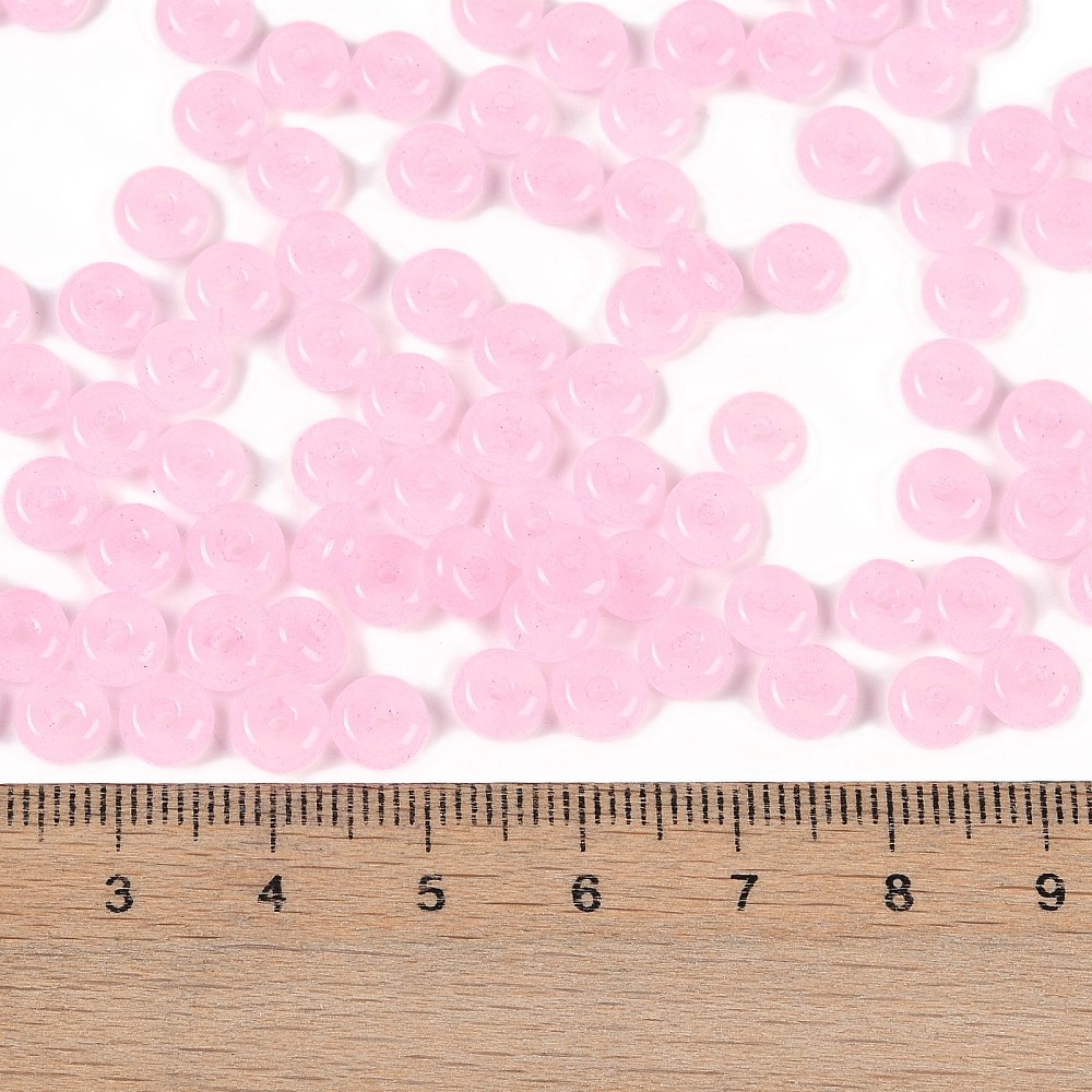 Glasperlen Donut Rondell transluscent Pastell 6,5x3mm 100 Stück Glasperlen Donut Rondell transluscent Pastell 6,5x3mm 100 Stück