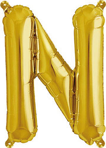 Foil Balloons Folienballone Alphabet ABC Buchstaben Zahlen gold 14"