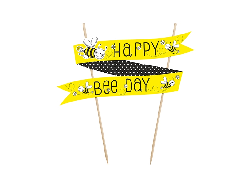 Cake Topper Bee, 19 cm, per Stück