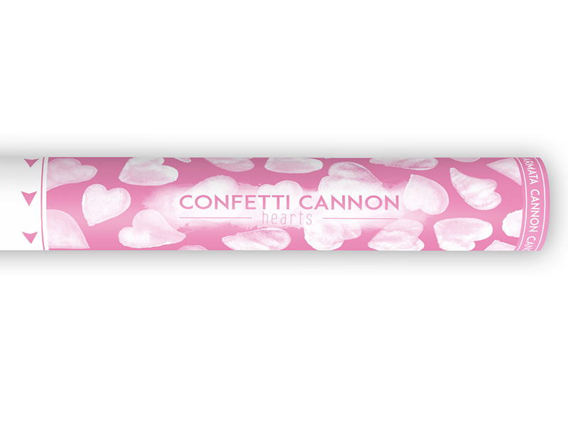 Konfettikanone Herzen weiß Konfetti-Shooter Confetti Cannon Streamer