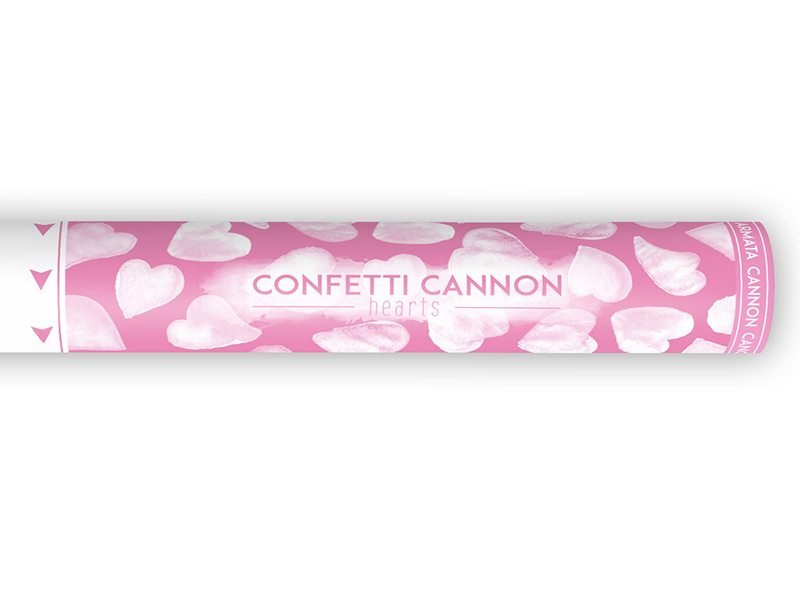 Konfettikanone Herzen weiß Konfetti-Shooter Confetti Cannon Streamer