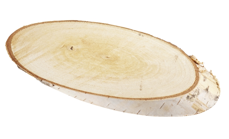 Birkenholzscheibe oval, ca. 15 - 20 cm, 1-2 mm stark