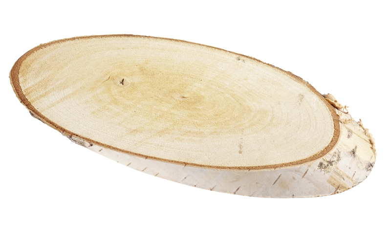 Birkenholzscheibe oval, ca. 15 - 20 cm, 1-2 mm stark