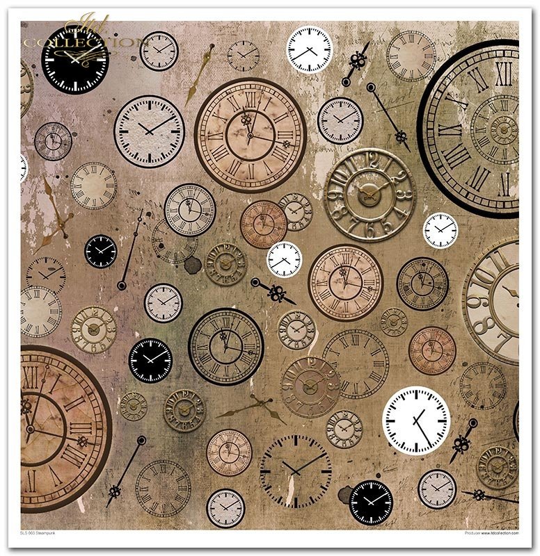 Scrapbooking-Papier Set Steampunk 31x32cm 200 g/m2 11 Blatt 